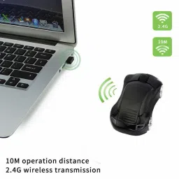 microware New Fashion 2.4GHz Wireless car shape Mouse 1600 DPI Optical Gaming Mouse Mice for Computer Wireless Ambidextrous Optical Gaming Mouse with Bluetooth image 5