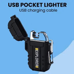 Explorer USB (Cigaratte Lighter)Windproof Flameless ARC Rechargeable LighterA349 Explorer USB (Cigaratte Lighter)Windproof Flameless ARC Rechargeable LighterA349 Pocket Lighter-image-79
