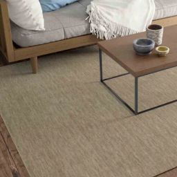 saraswati global Beige Solid Wool 4 ft x 6 ft Hand Woven Carpet-picture-6