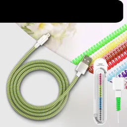 DECRONICS 1.5 Meter Wire Cable Protectors Combo & 4PC Twist Cable Protectors Combo (TCP27) Cable Protector-image-12