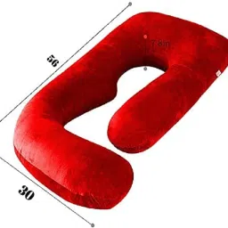 j shape pregnancy pillow Polyester Fibre Solid Pregnancy Pillow Pack of 1-image-51