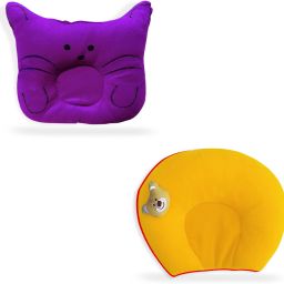 Polyester Fibre Solid Baby Pillow Pack of 2-image-15
