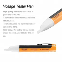 vck Non-Contact AC Voltage Tester Alert Pen Volt Test Meter Detector Sensor 90~1000V Digital Voltage Tester image 5