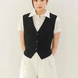 Solid Women Waistcoat-image-79