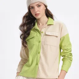 Women Regular Fit Color Block Casual Shirt-image-7