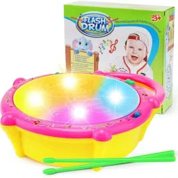 Flash Drum Toy with 5 Visual 3D Lights, Musical Toy for Kids-image-22