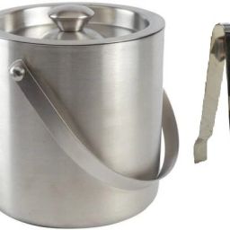 1.5 L Steel Stainless Tong|Rubber Closure|Double Walled Ice Bucket-image-76