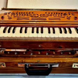 SUR O BANI HARMONIUM 2LINE PALITANA RIDS BASS MALE (VERTICAL) PORTABLE 42KEYS Sur11 3.5 Octave Hand Pumped Harmonium-21