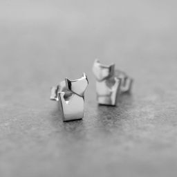 Mini Kitten Shape Animal Theme Handmade Stud Earrings Jewelry In 925 Silver Sterling Silver Stud Earring-image-74