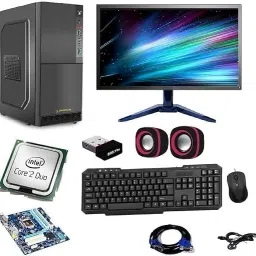 TECHSUPPORT Intel Core-i3-2400 Core i3 (8 GB DDR3/250 GB/256 GB SSD/Windows 10 Pro/1 GB/19 Inch Screen/INTEL Core i3(8 GB / 256GB / Windows 10) Assembled Desktop (19 inch Display)) with MS Office-10