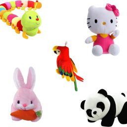 pnk-rbbt, kitty, red-parrt, cater-pler, cute-panda - 25 cm-image-23