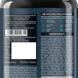 muscleblaze MB-Vite Multivitamin, 25 Vitamins & Minerals, 100% RDA of Immunity Boosters image 2
