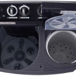 lg 8 kg Semi Automatic Top Load Black image 3
