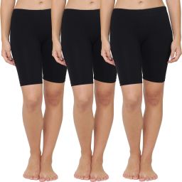 Pack of 3 panty Women Boy Short Black Panty-image-113
