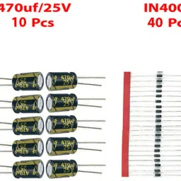 10 pcs 470uF/25V Capacitor & 20 pcs 1N4007 Rectifier Diode for Bridge Rectifier Electronic Components Electronic Hobby Kit-image-71