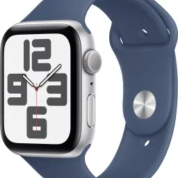Apple Watch SE GPS 44mm Silver Aluminium with Denim Sport Band-13