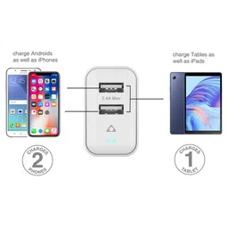 Stuffcool Flow Type A 2-Port Fast Charger (Type A to Type C Cable, Auto Detect Smart IC, White) image 5