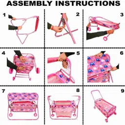 chunky's Baby Cradle with Mosquito Net & Prime, Jhula, swing, Metal Frame image 5