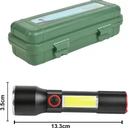 ecosky Usb Rechargeable torch flashlight Led With Multiple Modes 5 hrs Torch Emergency Light image 4