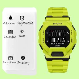 Kids Round Digital Watch Digital Watch - For Boys & Girls KIDS_DIGI-WTCH-9-Green-image-78