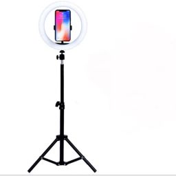 Wrapo Ring Light 10" with Tripod Stand and Phone Holder for YouTube, TIK Tok Video & Streaming, Desk Makeup LED Ring Light Dimmable for Photography Lighting, Selfie with 3 Light Modes Ring Flash-image-8