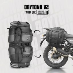 Daytona V2 Black Saddle Bag Black Nylon Motorbike Saddlebag-picture-28