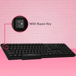 ZEBRONICS zeb-Companion 107 Keyboard and mouse combo with nano receiver. Wireless Standard Desktop Keyboard Compatible with Desktop, Laptop, Mac stand support,Zeb-Companion 107-7
