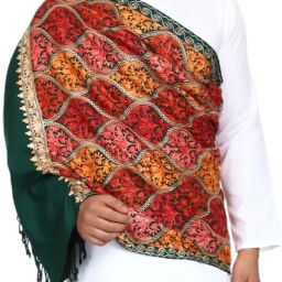 kaps Pashmina, Cashmere Embroidered Men Shawl-image-21