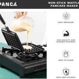 panca Non-Stick Waffle Maker Pancake Cooking Baking Tool with Long Handle Lock Design Waffle Maker image 4