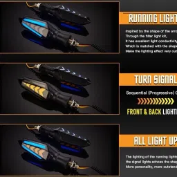 vagary Front, Rear LED Indicator Light for Bajaj Pulsar 150 image 4