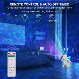 galox Space Dog Star Glaxay Light With Bluetooth Remote Control 8 White noise Sound image 3
