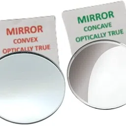 SBT Set of 50 mm Concave and Convex Mirror, 50mm Optical Glass Double Concave and Convex , 38MM Prism, Plastic Magnifying Glass for DIY Experiments ((Focal Length -20 cm)) Macro ZoomLens image 3