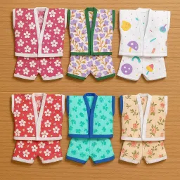 Size3 (Pack of 6) Pure Cotton Night Suit for Laddu Gopal | Random Color & Design Dress-picture-28