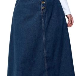 Women Solid A-line Blue Skirt-image-79