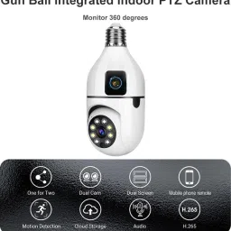 Maizic Smarthome Supercam 6MP Dual lens/Dual Screen indoor wifi Camera Night Vision Two way Com Security Camera image 2