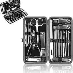 19 pcs Pedicure Kit Tool Nail Care Professional Travel Grooming Kit-image-28