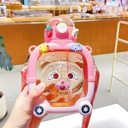 Teddy Water Bottle For Girls Anti Leak Bottle For Kids For Cartoon Printed-11
