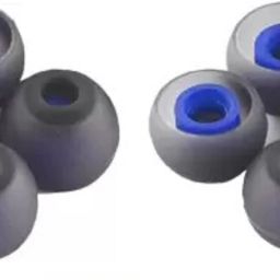 Somapa Silicone Rubber Earbuds for Earphone Tips, Eartips, Earpads (Blue-Black 8 Caps) In The Ear Headphone Cushion-image-89