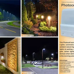 Walnut Innovations Auto Day/Night On & Off Photocell - Sensor Switch for Lighting,Water Proof Wired Sensor Security System image 3
