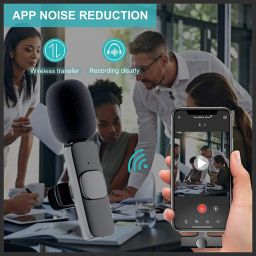 moozmob K9 Wireless Mic for Type C Mobile for Recording ASMR Podcast Interview & Youtube Microphone image 3