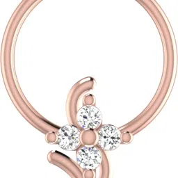 avsar Vanshi 14kt Cubic Zirconia Rose Gold Nose Wire-image-98