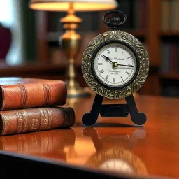 artime Analog Gold Clock image 2