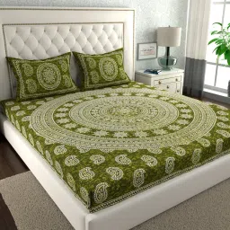 144 TC Cotton Double Printed Flat Bedsheet-19