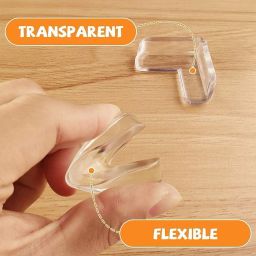 ridhhanal 8 PCS V shape Edge Protector for Furniture Table Corner Guards for Sharp Edges image 3