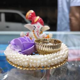 Ganesh JI handmade with plate and tika holder;symbol of purity,strength&wisdom Decorative Showpiece - 12 cm-6