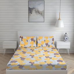sj designer 160 TC Cotton King Printed Flat Bedsheet-picture-7