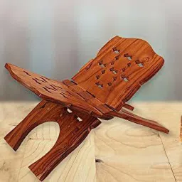 Divine Edge Wooden Rehal – Handcrafted Elegance for Your Sacred Moments Decorative Showpiece - 12 cm-image-80