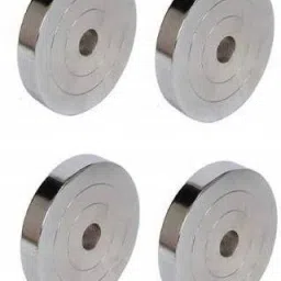 8 kg Pair of 2 KG X 4 Steel Gym Plates, Dumbbell plates Silver Weight Plate (8 kg) Home Gym Combo-10