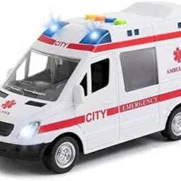 Friction Powered Ambulance Toy, With Light & Sound Effect, ambulance toy,-20