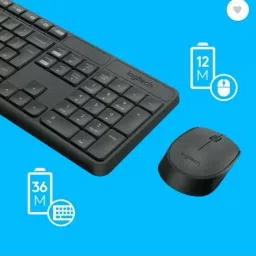 Logitech MK235 Combo Wireless Standard Multi-device Keyboard Compatible with Desktop, Laptop, Mac stand support,MK235 image 3